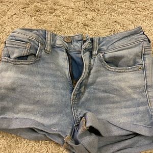 AE super stretch high waisted jean shorts